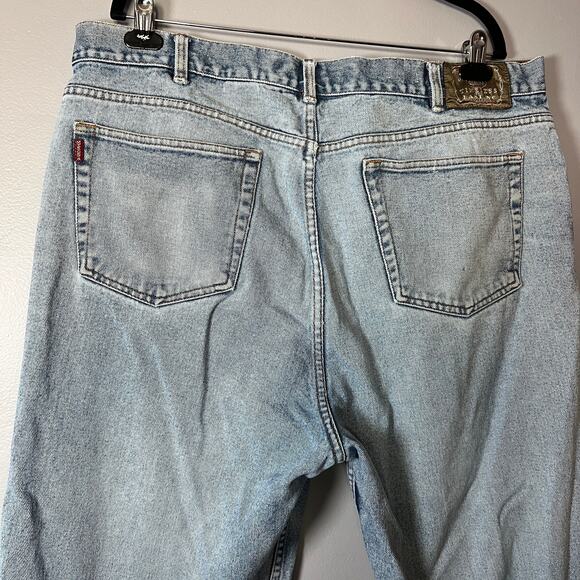 Vintage Merona Relaxed Fit Jeans Men 42x30 Light Wash 100% Cotton 90s Y2K Denim - Picture 7 of 11